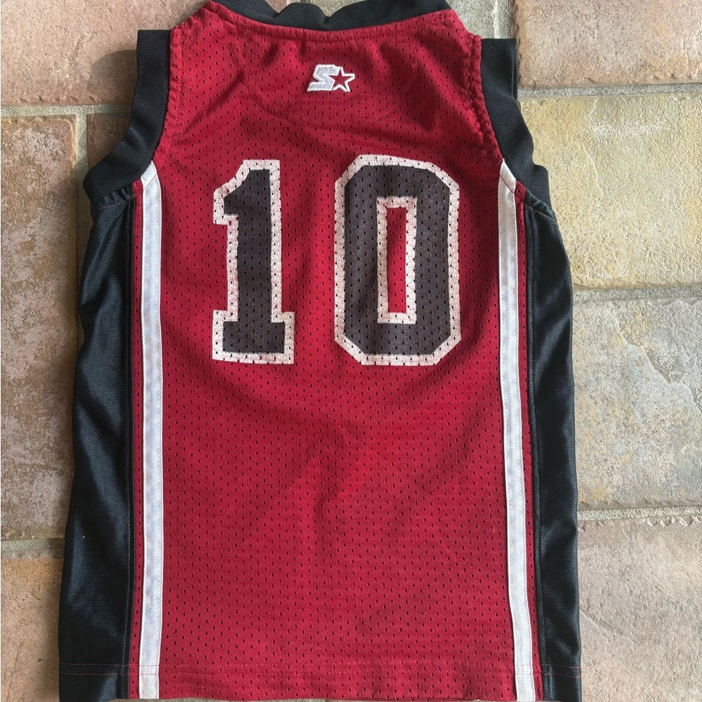 Vintage Starter Arkansas Razorbacks #10 Basketball Jersey, Size Boy 4/5